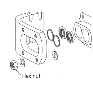 101/102 series dump pump spare parts 391-1451-076 hex nut